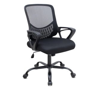 Καρέκλα γραφείου Freda Megapap με ύφασμα Mesh χρώμα μαύρο 65x65x90/100εκ. |  Καρέκλες γραφείου στο espiti