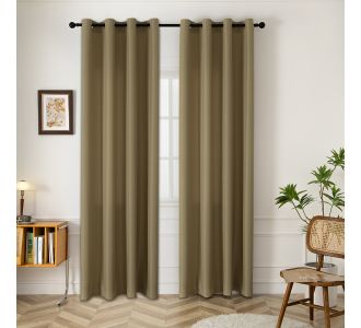 Beauty Home Ύφασμα κουρτίνας με το μέτρο μεσαίας σκίασης Effect Art 8443 Φ320 Λαδί       |  Ετοιμες κουρτίνες με σχέδιο στο espiti