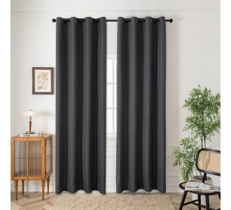Beauty Home Ύφασμα κουρτίνας με το μέτρο Blackout jacquard σκίασης Glare Art 8444 Φ280 Ανθαρκί       |  Ετοιμες κουρτίνες με σχέδιο στο espiti