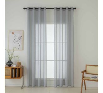 Beauty Home Ύφασμα κουρτίνας με το μέτρο γάζα Sharp Art 8448 Φ300 Γκρι       |  Ετοιμες κουρτίνες με σχέδιο στο espiti