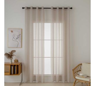 Beauty Home Ύφασμα κουρτίνας με το μέτρο γάζα Sharp Art 8448 Φ300 Άμμου       |  Ετοιμες κουρτίνες με σχέδιο στο espiti