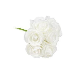 Beauty Home ΜΠΟΥΚΕΤΟ ΛΕΥΚΑ ΤΡΙΑΝΤΑΦΥΛΛΑ 15 CM       |  Διακοσμητκά στο espiti
