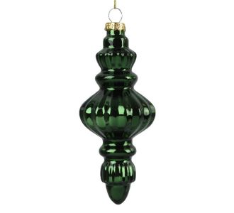 Beauty Home ΓΥΑΛΙΝΟ ΣΤΟΛΙΔΙ 6 x 13 CM ΠΡΑΣΙΝΟ       |  Χριστουγεννιάτικα Στολίδια στο espiti