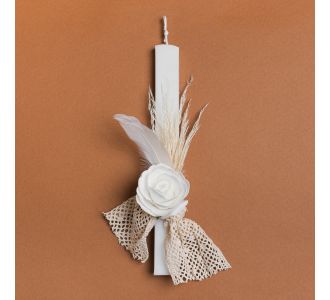 Beauty Home ΛΑΜΠΑΔΑ 33cm ΤΡΙΝΤΑΦΥΛΛΟ ΜΕ ΦΤΕΡΑ ΛΕΥΚΟ ΣΕ ΣΥΣΚΕΥΑΣΙΑ ΔΩΡΟΥ       |  Διακοσμητκά στο espiti