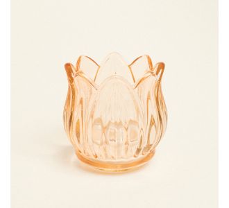 Beauty Home Κηροπήγιο λουλούδι 6,5 x 7,3 cm  Σομόν     |  Διακοσμητκά στο espiti