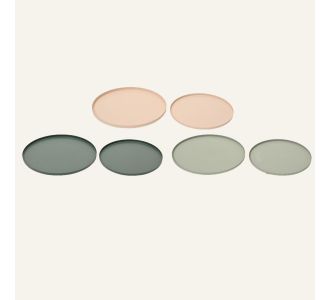 Beauty Home Μεταλλικοί Στρογγυλοί Δίσκοι ΣΕΤ 2 ΤΜΧ, 30cm, 25cm  Ροζ     |  Διακοσμητκά στο espiti