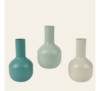 Beauty Home Βάζο Μεταλλικό 10 x 19 cm  Βεραμάν     |  Βάζα στο espiti