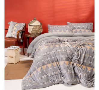 ΚΟΥΒΕΡΤΟΠΑΠΛΩΜΑ ΥΠΕΡΔΙΠΛΟ WAMPUM SILVER ΥΠΕΡΔΙΠΛΟ 220Χ240 MELINEN |  Κουβερτοπαπλώματα  στο espiti