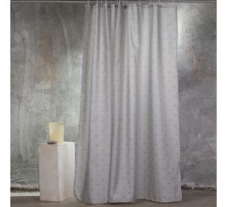 ΚΟΥΡΤΙΝΑ ΜΠΑΝΙΟΥ 180X200 DOTS SILVER 180(Π) Χ 200(Υ) MELINEN |  Κουρτίνες Μπάνιου στο espiti