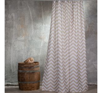 ΚΟΥΡΤΙΝΑ ΜΠΑΝΙΟΥ 180X200 ZIG ZAG BEIGE 180(Π) Χ 200(Υ) MELINEN |  Κουρτίνες Μπάνιου στο espiti