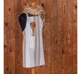 ΠΟΔΙΑ ΚΟΥΖΙΝΑΣ PEPPER STRIPE MOCCA 60X75 MELINEN |  Ποδιές - Πιάστρες στο espiti