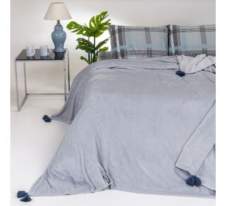ΚΟΥΒΕΡΤΑ FLANNEL ΥΠΕΡΔΙΠΛΗ BERLIN LIGHT GREY ΥΠΕΡΔΙΠΛΗ 220Χ240 MELINEN |  Κουβέρτες fleece Υπέρδιπλες στο espiti