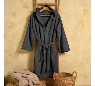 ΜΠΟΥΡΝΟΥΖΙ ΕΝΗΛΙΚΩΝ BLOOM DARK GREY SMALL S MELINEN |  Μπουρνούζια στο espiti