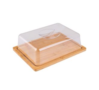 ESTIA ΒΑΣΗ ΤΥΡΙΩΝ BAMBOO ESSENTIALS ΜΕ ΠΛΑΣΤΙΚΌ ΚΑΠΑΚΙ 24x18x7.5cm - 01-12960 Estia |  Εργαλεία Κουζίνας - Αξεσουάρ στο espiti