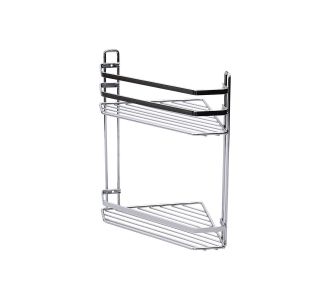 ESTIA ΕΤΑΖΕΡΑ ELEGANT ΜΕΤΑΛΛΙΚΗ ΓΩΝΙΑΚΗ 2 ΘΕΣΕΩΝ 32x28x18cm ΧΡΩΜΙΟΥ - 02-6457 Estia |  Σετ Μπάνιου στο espiti