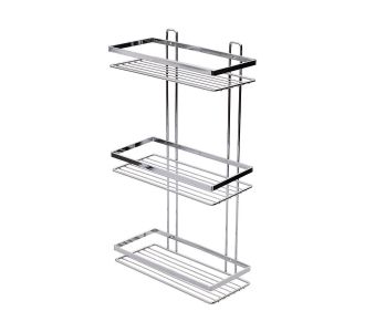 ESTIA ΕΤΑΖΕΡΑ ELEGANT ΜΕΤΑΛΛΙΚΗ ΙΣΙΑ 3 ΘΕΣΕΩΝ 46x25x12.5cm ΧΡΩΜΙΟΥ - 02-8697 Estia |  Σετ Μπάνιου στο espiti