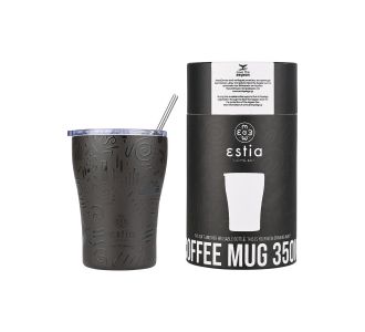 ESTIA ΘΕΡΜΟΣ COFFEE MUG SAVE THE AEGEAN 350ml NOIR ECHO - 01-22891 Estia |  Θερμός & Αξεσουάρ στο espiti