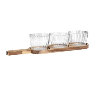ESTIA ΓΥΑΛΙΝΑ ΜΠΩΛ ΣΕΡΒΙΡΙΣΜΑΤΟΣ ALLURE ΜΕ ΒΑΣΗ 4 ΤΕΜ 42.2x10x6.7cm - 01-26271 Estia |  Εργαλεία Κουζίνας - Αξεσουάρ στο espiti