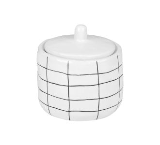 ESTIA ΔΟΧΕΙΟ ΓΙΑ ΒΑΜΒΑΚΙ CAGE ΚΕΡΑΜΙΚΟ 11x11cm - 02-27629 Estia |  Αξεσουάρ Μπάνιου - διάφορα στο espiti