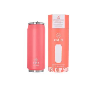 ESTIA ΘΕΡΜΟΣ TRAVEL CUP SAVE THE AEGEAN 500ml FUSION CORAL - 01-9878 Estia |  Θερμός & Αξεσουάρ στο espiti