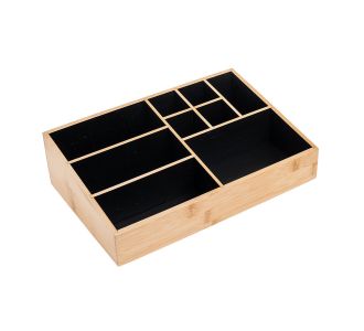 ESTIA ΘΗΚΗ ΟΡΓΑΝΩΣΗΣ ΚΑΛΛΥΝΤΙΚΩΝ BAMBOO 9 ΘΕΣΕΩΝ 33x21x9cm - 02-13127 Estia |  Αξεσουάρ Μπάνιου - διάφορα στο espiti