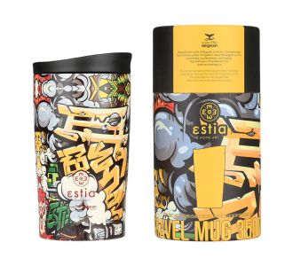 ESTIA ΘΕΡΜΟΣ TRAVEL MUG SAVE THE AEGEAN 350ml GRAFFITI RHYTHM - 01-25670 Estia |  Θερμός & Αξεσουάρ στο espiti