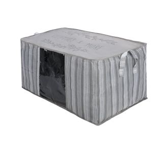 ESTIA ΘΗΚΗ ΑΠΟΘΗΚΕΥΣΗΣ NON WOVEN ΥΦΑΣΜΑΤΙΝΗ 50x40x30cm ΜΕ ΠΑΡΑΘΥΡΟ IVORY - 03-23997 Estia |  Αξεσουάρ Μπάνιου - διάφορα στο espiti