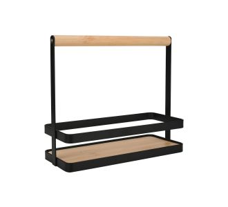 ESTIA ΘΗΚΗ ΟΡΓΑΝΩΣΗΣ BAMBOO ESSENTIALS ΜΕ ΧΕΡΟΥΛΙ 24x10.5x21.3cm ΜΕΤΑΛΛΙΚΗ ΜΑΥΡΗ - 01-28343 Estia |  Εργαλεία Κουζίνας - Αξεσουάρ στο espiti