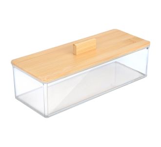 ESTIA ΚΟΥΤΙ ΑΠΟΘΗΚΕΥΣΗΣ & ΟΡΓΑΝΩΣΗΣ BAMBOO ESSENTIALS ΟΡΘΟΓΩΝΙΟ 23.3x9.4x8.8cm ΜΕ ΚΑΠΑΚΙ - 02-17668 Estia |  Αξεσουάρ Μπάνιου - διάφορα στο espiti