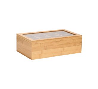 ESTIA ΚΟΥΤΙ ΑΠΟΘΗΚΕΥΣΗΣ ΒΑΜΒΟΟ 8 ΘΗΚΕΣ 31x19x9cm ΜΕ ΚΑΠΑΚΙ - 01-27025 Estia |  Εργαλεία Κουζίνας - Αξεσουάρ στο espiti