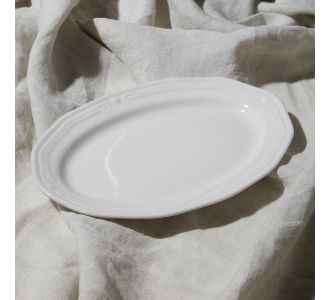 ESTIA ΠΙΑΤΕΛΑ ΟΒΑΛ ATHÉNÉE ΠΟΡΣΕΛΑΝΙΝΗ ΑΝΑΓΛΥΦΗ 25cm WHITE - 07-13479 Estia |  Πιάτα-Μπωλ στο espiti