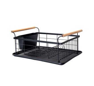 ESTIA ΠΙΑΤΟΘΗΚΗ BAMBOO ESSENTIALS ΜΕΤΑΛΛΙΚΗ ΜΕ ΛΑΒΕΣ 44x32x20cm ΜΑΥΡΗ - 01-12885 Estia |  Εργαλεία Κουζίνας - Αξεσουάρ στο espiti
