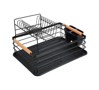 ESTIA ΠΙΑΤΟΘΗΚΗ BAMBOO ESSENTIALS ΔΙΩΡΟΦΗ ΜΕΤΑΛΛΙΚΗ ΜΑΥΡΗ ΜΕ BAMBOO ΛΑΒΕΣ - 01-23546 Estia |  Εργαλεία Κουζίνας - Αξεσουάρ στο espiti