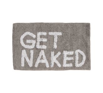 ESTIA ΤΑΠΕΤΟ ΜΠΑΝΙΟΥ GET NAKED ΒΑΜΒΑΚΕΡΟ 80x50cm ΓΚΡΙ - 02-4309 Estia |  Πατάκια Μπάνιου στο espiti