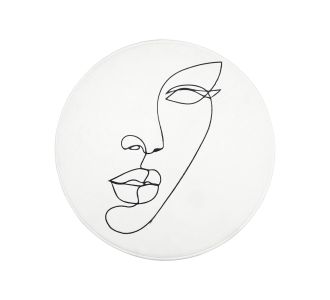 ESTIA ΤΑΠΕΤΟ ΜΠΑΝΙΟΥ LINE ART ΑΝΤΙΟΛΙΣΘΗΤΙΚΟ 80x80cm ΛΕΥΚΟ - 02-18092 Estia |  Πατάκια Μπάνιου στο espiti