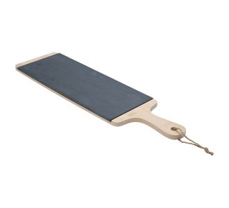 ESTIA ΠΛΑΤΩ ΣΕΡΒΙΡΙΣΜΑΤΟΣ ΣΧΙΣΤΟΛΙΘΟΥ ΜΕ ΞΥΛΙΝΗ ΒΑΣΗ 55x15cm - 07-24154 Estia |  Είδη Σερβιρίσματος στο espiti