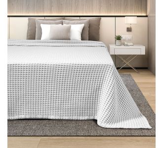 ΚΟΥΒΕΡΤΑ ΠΙΚΕ  ΥΠΕΡΔΙΠΛΗ 230X240 ADAM HOME  WHITE |  Κουβέρτες Βαμβακερές Υπέρδιπλες στο espiti