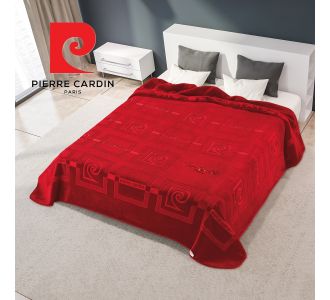 ΚΟΥΒΕΡΤΑ ΥΠΕΡΔΙΠΛΗ 220X240 PIERRE CARDIN NANCY 657  RED(34) |  Κουβέρτες Βελουτέ Υπέρδιπλες στο espiti