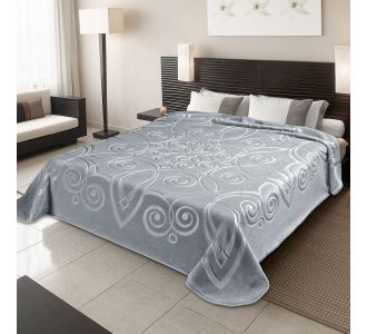 ΚΟΥΒΕΡΤΑ ΙΣΠΑΝΙΑΣ ΥΠΕΡΔΙΠΛΗ 220Χ240 BELPLA  STER 516 GREY(51) |  Κουβέρτες Βελουτέ Υπέρδιπλες στο espiti