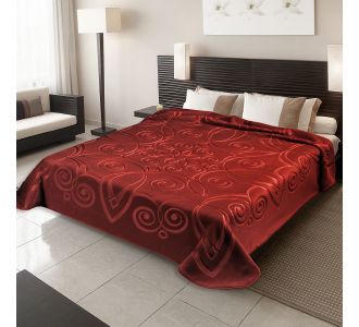 ΚΟΥΒΕΡΤΑ ΙΣΠΑΝΙΑΣ ΥΠΕΡΔΙΠΛΗ 220Χ240 BELPLA  STER 516 GRANATE(16) |  Κουβέρτες Βελουτέ Υπέρδιπλες στο espiti