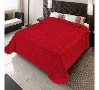 ΚΟΥΒΕΡΤΑ ΙΣΠΑΝΙΑΣ ΥΠΕΡΔΙΠΛΗ 220Χ240 BELPLA  STER 516 RED(34) |  Κουβέρτες Βελουτέ Υπέρδιπλες στο espiti