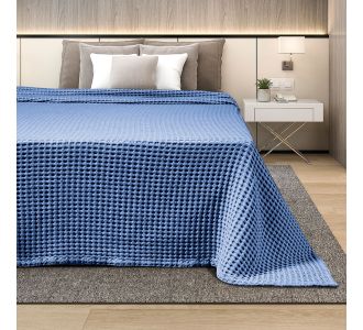 ΚΟΥΒΕΡΤΑ ΠΙΚΕ KING SIZE ADAM HOME 240x260 BLUE |  Κουβέρτες Βαμβακερές Υπέρδιπλες στο espiti