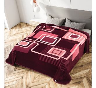 ΚΟΥΒΕΡΤΑ ΙΣΠΑΝΙΑΣ ΥΠΕΡΔΙΠΛΗ 220Χ240 BELPLA STER 271 GRANATE |  Κουβέρτες Βελουτέ Υπέρδιπλες στο espiti