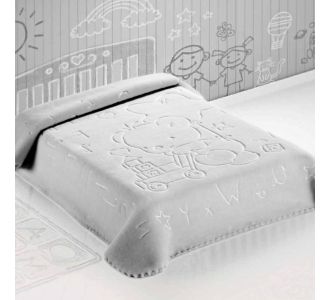 ΚΟΥΒΕΡΤΑ ΙΣΠΑΝΙΑΣ ΑΓΚΑΛΙΑΣ 80X110 BELPLA STER 521 GREY |  Βρεφικές Κουβέρτες στο espiti