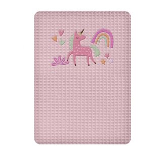 ΚΟΥΒΕΡΤΑ ΠΙΚΕ ΚΟΥΝΙΑΣ 110X140 ADAM HOME UNICORN OPAL ROSE |  Βρεφικές Κουβέρτες στο espiti