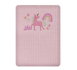 ΚΟΥΒΕΡΤΑ ΠΙΚΕ ΑΓΚΑΛΙΑΣ 80X110 ADAM HOME UNICORN OPAL ROSE |  Βρεφικές Κουβέρτες στο espiti