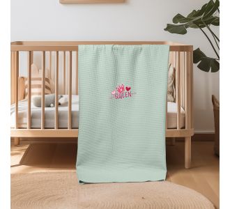 ΚΟΥΒΕΡΤΑ ΠΙΚΕ ΑΓΚΑΛΙΑΣ 80X110 ADAM HOME QUEEN GREEN |  Βρεφικές Κουβέρτες στο espiti