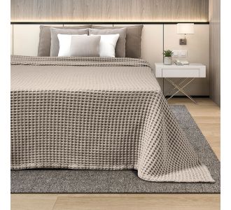 ΚΟΥΒΕΡΤΑ ΠΙΚΕ KING SIZE ADAM HOME 240x260 BEIGE |  Κουβέρτες Βαμβακερές Υπέρδιπλες στο espiti