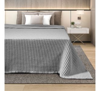 ΚΟΥΒΕΡΤΑ ΠΙΚΕ ΜΟΝΗ 170Χ240 ADAM HOME  GREY |  Κουβέρτες Βαμβακερές Μονές στο espiti