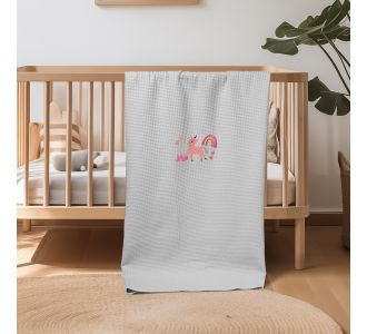 ΚΟΥΒΕΡΤΑ ΠΙΚΕ ΚΟΥΝΙΑΣ 110X140 ADAM HOME UNICORN GREY |  Βρεφικές Κουβέρτες στο espiti
